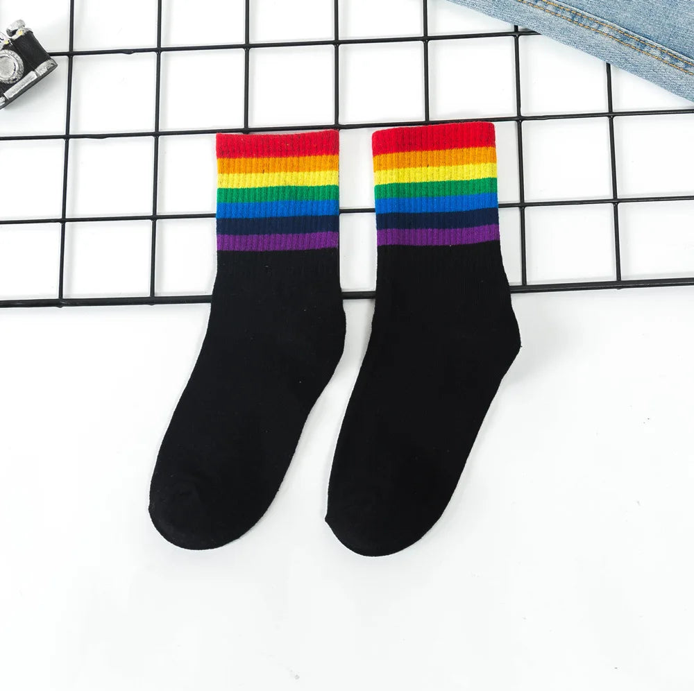 Men Socks Cotton Graphic Hip-Hop 1997 Pattern Funny Long Women Black Hot Fashion Solid Sport Street Casual Hosiery