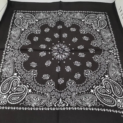 68*68cm 100% Cotton Black Red Hip-Hop Paisley Bandanas Scarf Punk Skull Bandana Headband Wrap Scarf For Men/Women