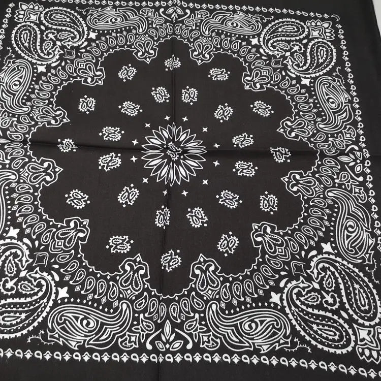 68*68cm 100% Cotton Black Red Hip-Hop Paisley Bandanas Scarf Punk Skull Bandana Headband Wrap Scarf For Men/Women