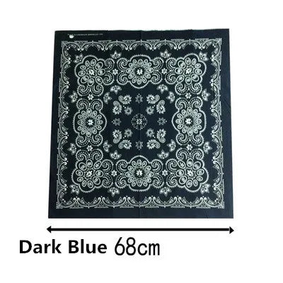 68*68cm 100% Cotton Black Red Hip-Hop Paisley Bandanas Scarf Punk Skull Bandana Headband Wrap Scarf For Men/Women