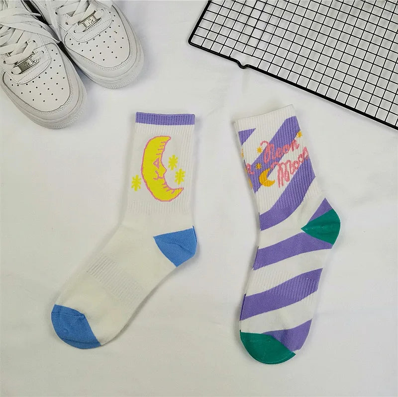 1 pair Men Fashion Hip Hop Hit Harajuku Funny Socks Red Flame Blaze Power Torch Hot Warmth Street Skateboard Cotton Socks