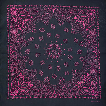 New Fashion Hip Hop 100% Cotton Bandana Square Scarf 55cm*55cm Black Red Paisley Headband Printed For Women/Men/Boys/Girls