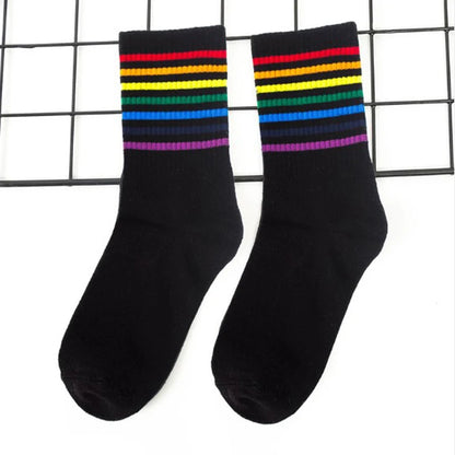 Men Socks Cotton Graphic Hip-Hop 1997 Pattern Funny Long Women Black Hot Fashion Solid Sport Street Casual Hosiery