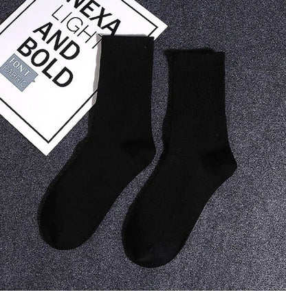 Men Socks Cotton Graphic Hip-Hop 1997 Pattern Funny Long Women Black Hot Fashion Solid Sport Street Casual Hosiery