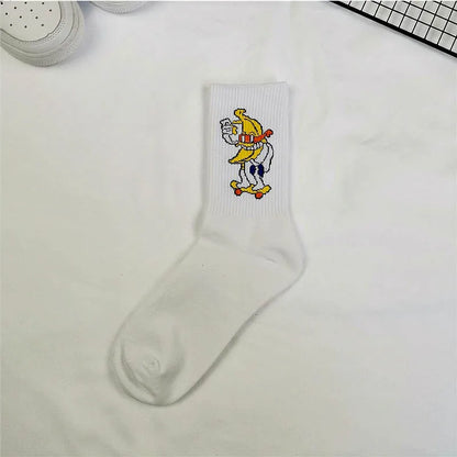 1 pair Men Fashion Hip Hop Hit Harajuku Funny Socks Red Flame Blaze Power Torch Hot Warmth Street Skateboard Cotton Socks