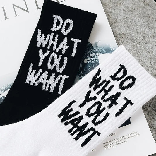 Funny Letter Korea Halajuku Hip-hop Street Skate Socks Hosiery Women High Quality Black white casual Cotton Short Socks Winter