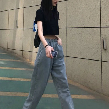 T-shirt Women Cropped Solid Sexy Minimalist Hot Sale Slim Casual Fashion Preppy Chic Basic Tops Korean Style Streetwear Popular