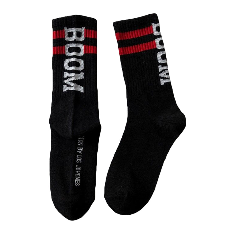 Street Letters Hip Hop Skate Socks Men's Fashion Trendy Hip Hop Mid-High Tube Socks Women's INS Sports Stockings Fashion