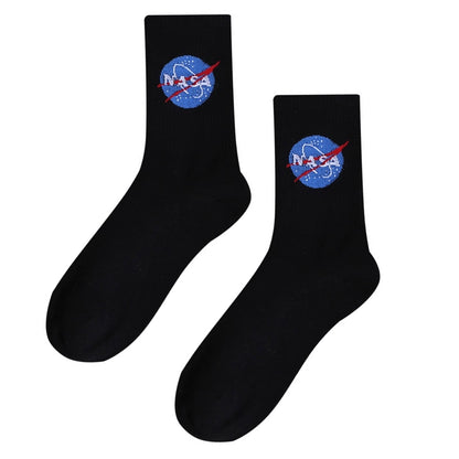 Street Letters Hip Hop Skate Socks Men's Fashion Trendy Hip Hop Mid-High Tube Socks Women's INS Sports Stockings Fashion