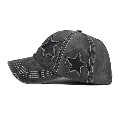 Retro Y2K Star Washed Denim Hole star Baseball cap Snapback Hats Autumn Summer fishing Hat Men Women Caps Casquette hats Gorras