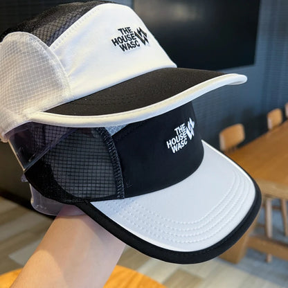 Summer Outdoor Short-Brimmed Peaked Cap Women's Korean-Style Colorblock Breathable Mesh Quick-Drying Baseball Cap