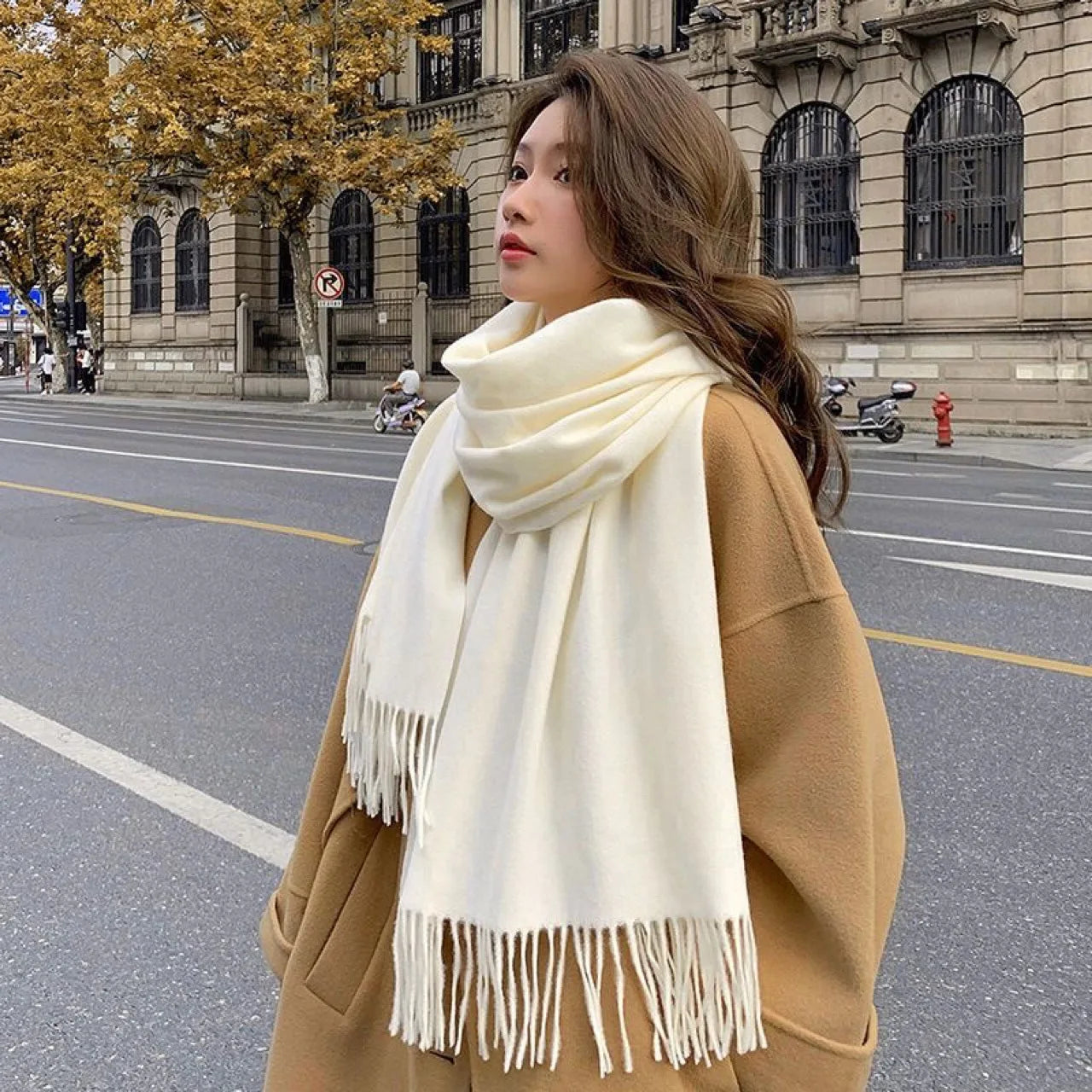 New Black Scarf Cashmere Woman Wool Ladies Scarf Warm Checkered Scarf Women's Winter Scarves XWJ07