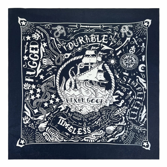 Nautical Print High Quality Hip Hop Cotton Square Scarf Men Bandana Scarf  Headband Paisley Gifts For Boys/Girls