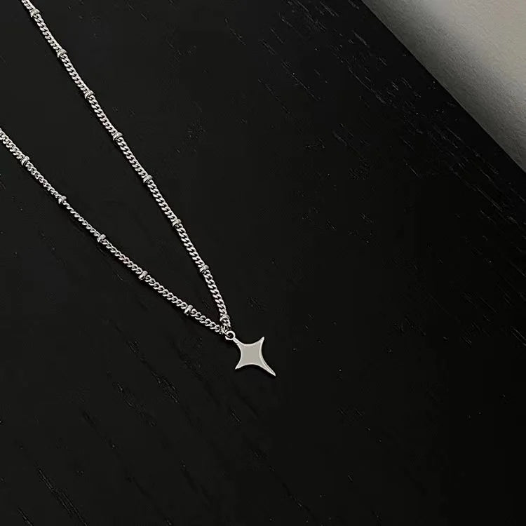 Simple Trendy Star Hollow Choker Necklace Pendant Neck Jewelry Accessories Women Men's Fashion Party Chain Necklace