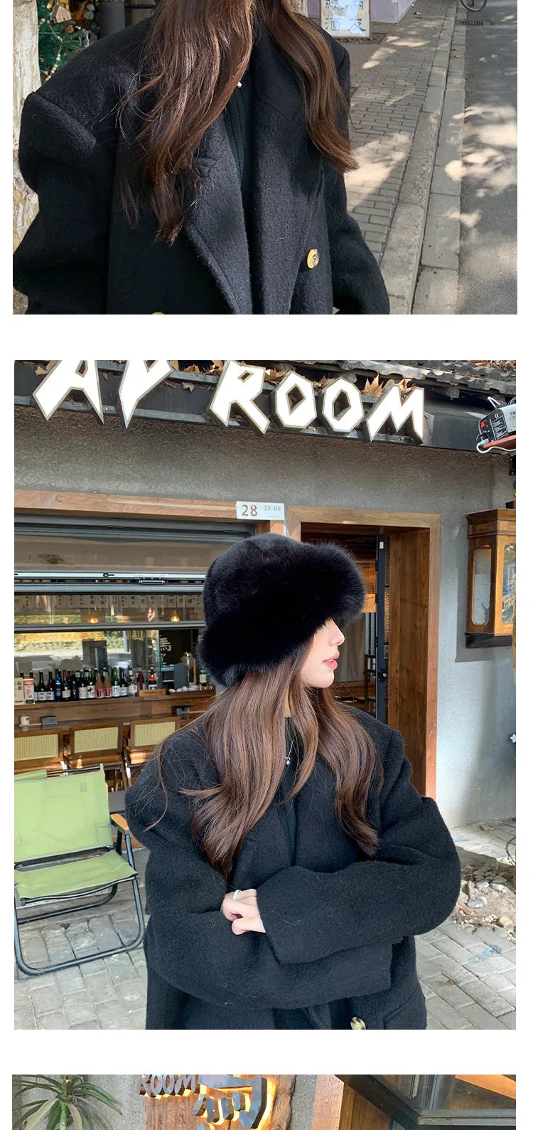 New Women's Fashion Fur Cap Fur Hat Autumn And Winter Fur Hats Mongolian Hat Brimless Plush Fluffy Skiing Riding Warm Caps