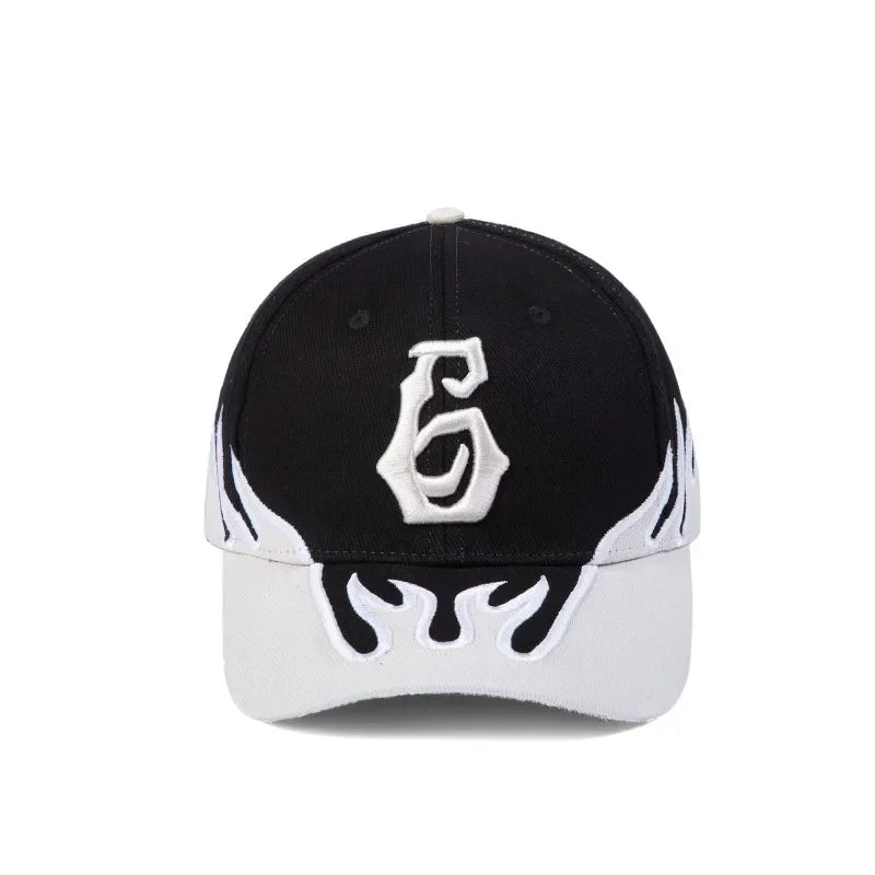 Tide Brand Frog Drift New Duck Tongue Cap Fashion Kanye West Ye Tangda Streetwear Flame Embroidery Racing Baseball Cap Wholesale