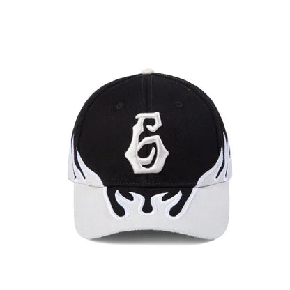 Tide Brand Frog Drift New Duck Tongue Cap Fashion Kanye West Ye Tangda Streetwear Flame Embroidery Racing Baseball Cap Wholesale