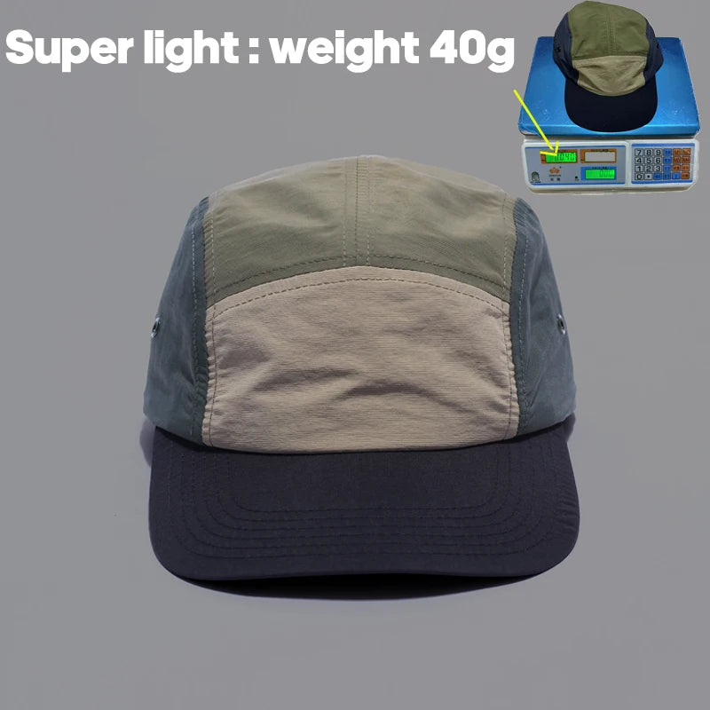 America Summer Hip hop  Flat Baseball Cap for Men Women Hiking Camp Waterproof Cap Outdoors  Sun Hat  Fishing 5 Panel Cap