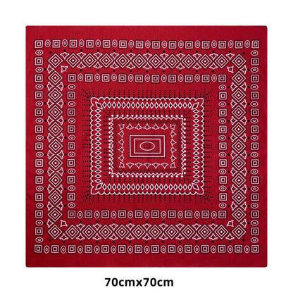 68*68cm 100% Cotton Black Red Hip-Hop Paisley Bandanas Scarf Punk Skull Bandana Headband Wrap Scarf For Men/Women