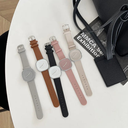 Luxury Women Watches Minimalism Square Dial Leather Strap Lady Watch New Quartz Watch for Couple Wristwatchs Montre Femme Reloj