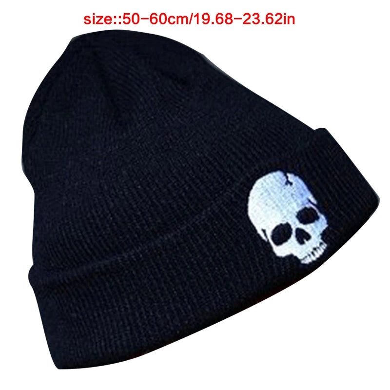 Simple Fashionable Embroidery Knit Hat Casual Cuffed Winter Beanie Hat All-match Thick Knitted Hat Great Birthday Drop Shipping