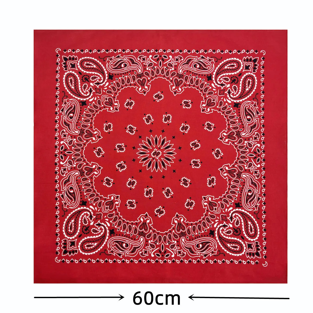 68*68cm 100% Cotton Black Red Hip-Hop Paisley Bandanas Scarf Punk Skull Bandana Headband Wrap Scarf For Men/Women