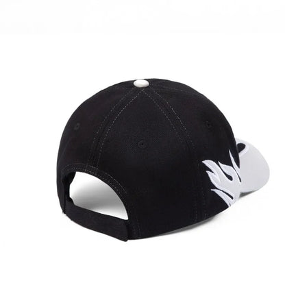 Tide Brand Frog Drift New Duck Tongue Cap Fashion Kanye West Ye Tangda Streetwear Flame Embroidery Racing Baseball Cap Wholesale