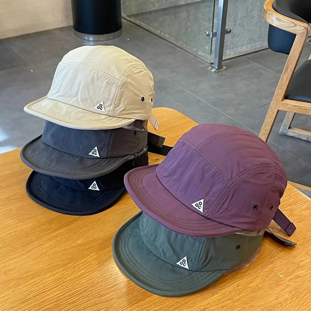 Retro Quick-drying Short Brim Baseball Caps Unisex Summer Outdoor Sunscreen Casual Versatile 5-flap Tooling Japanese Camping Hat