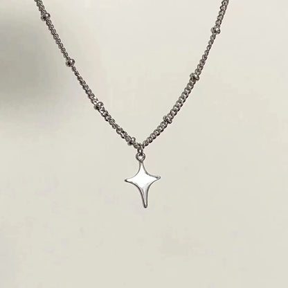 Simple Trendy Star Hollow Choker Necklace Pendant Neck Jewelry Accessories Women Men's Fashion Party Chain Necklace