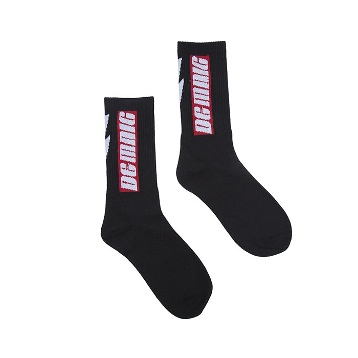 Street Letters Hip Hop Skate Socks Men's Fashion Trendy Hip Hop Mid-High Tube Socks Women's INS Sports Stockings Fashion