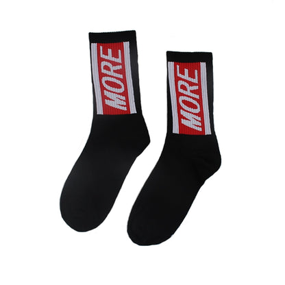 Street Letters Hip Hop Skate Socks Men's Fashion Trendy Hip Hop Mid-High Tube Socks Women's INS Sports Stockings Fashion