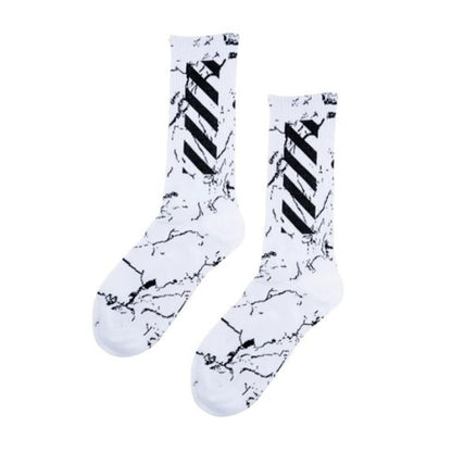 Street Letters Hip Hop Skate Socks Men's Fashion Trendy Hip Hop Mid-High Tube Socks Women's INS Sports Stockings Fashion