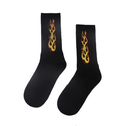 Street Letters Hip Hop Skate Socks Men's Fashion Trendy Hip Hop Mid-High Tube Socks Women's INS Sports Stockings Fashion