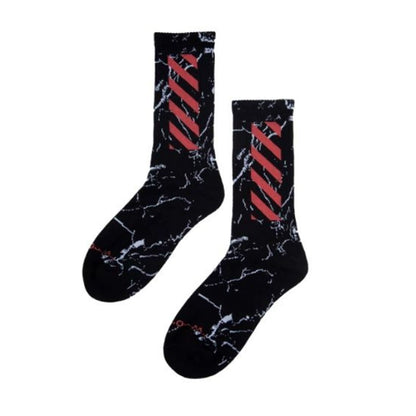 Street Letters Hip Hop Skate Socks Men's Fashion Trendy Hip Hop Mid-High Tube Socks Women's INS Sports Stockings Fashion