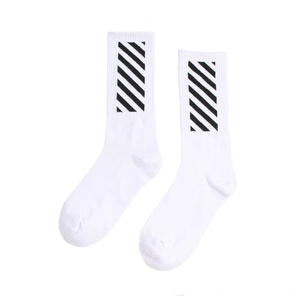 Street Letters Hip Hop Skate Socks Men's Fashion Trendy Hip Hop Mid-High Tube Socks Women's INS Sports Stockings Fashion